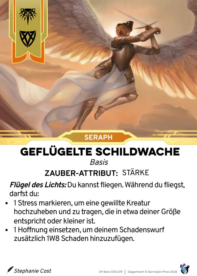 Karte Geflügelte Schildwache
