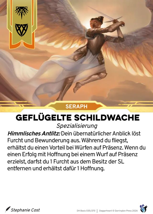 Karte Geflügelte Schildwache