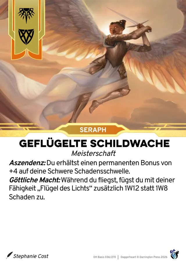 Karte Geflügelte Schildwache