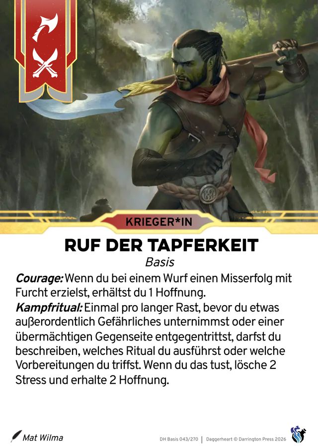 Karte Ruf der Tapferkeit