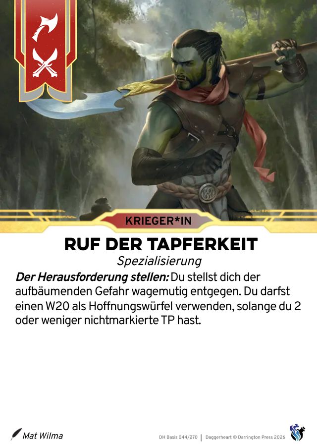 Karte Ruf der Tapferkeit