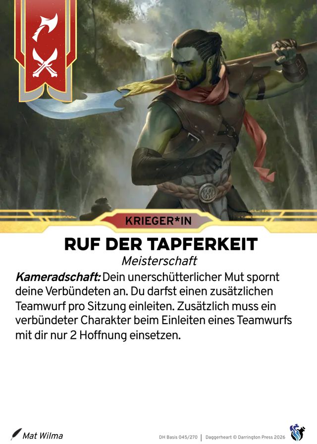Karte Ruf der Tapferkeit