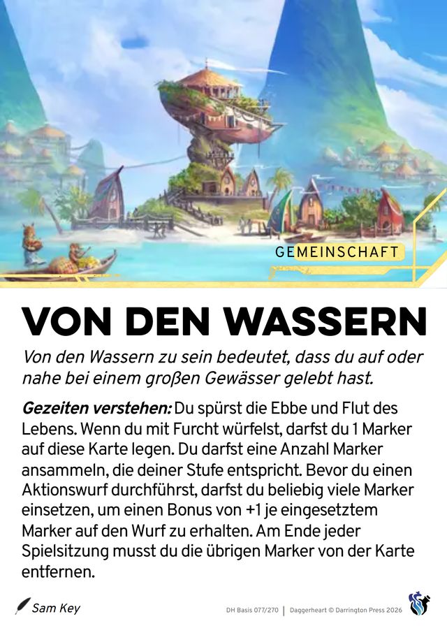 Karte Von den Wassern