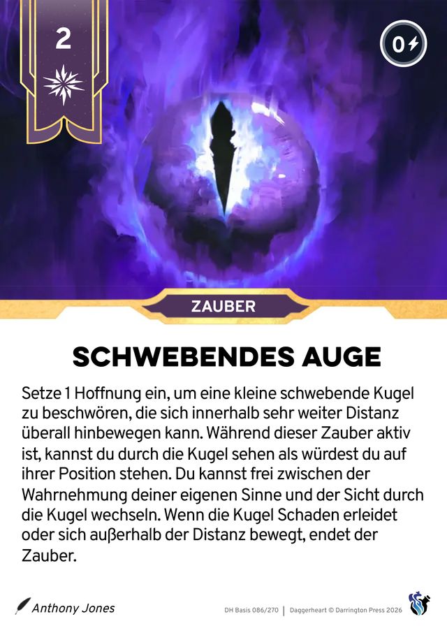 Karte Schwebendes Auge