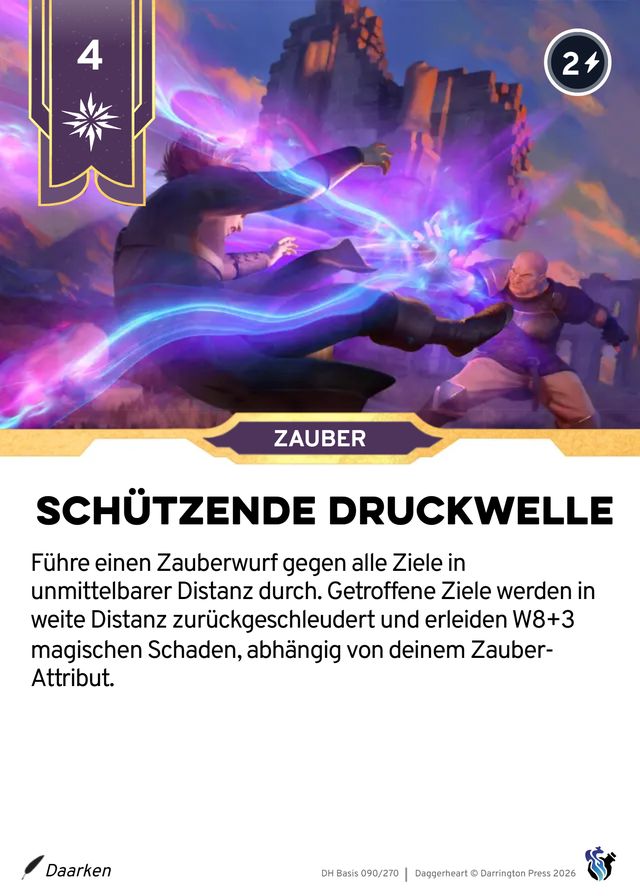 Karte Schützende Druckwelle