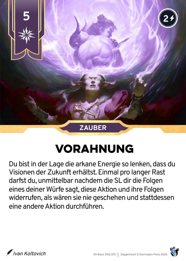 Karte Vorahnung