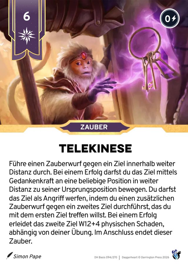 Karte Telekinese