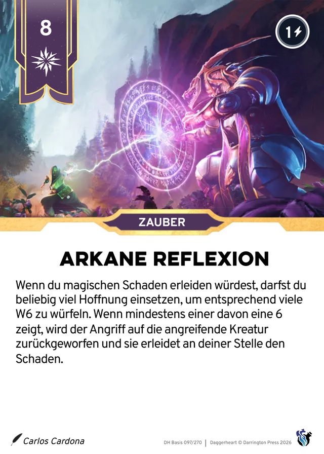 Karte Arkane Reflexion