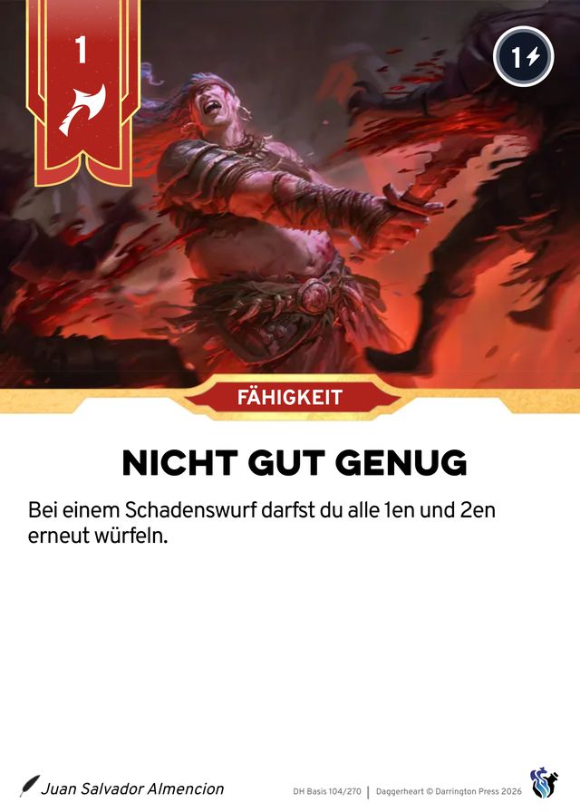 Karte Nicht gut genug