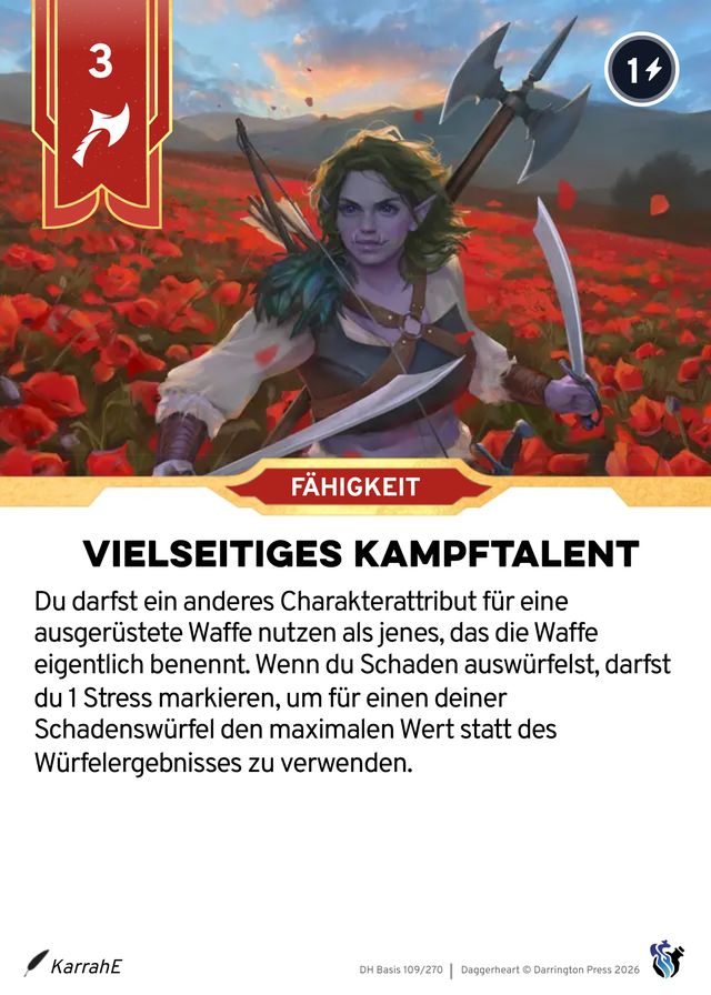 Karte Vielseitiges Kampftalent