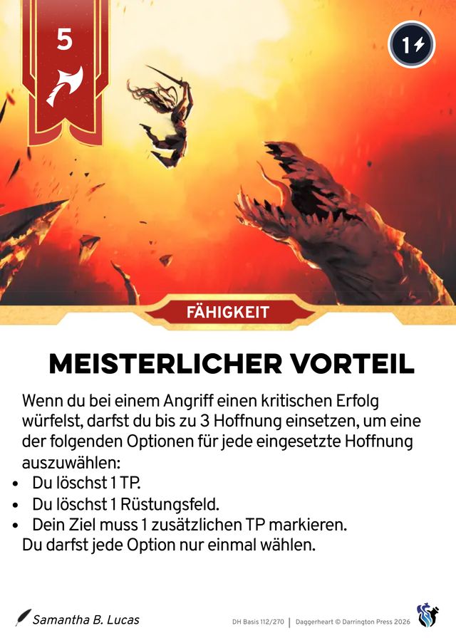 Karte Meisterlicher Vorteil