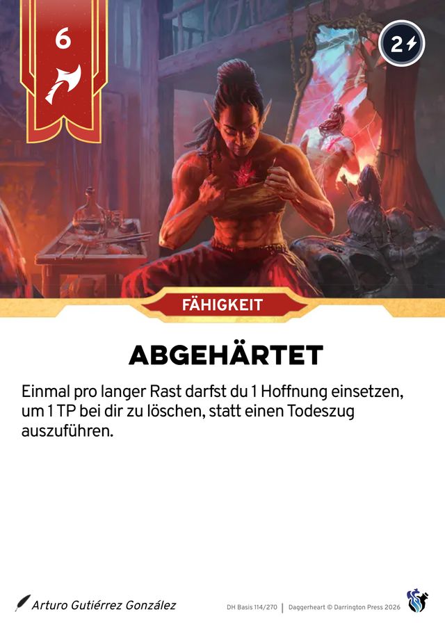 Karte Abgehärtet