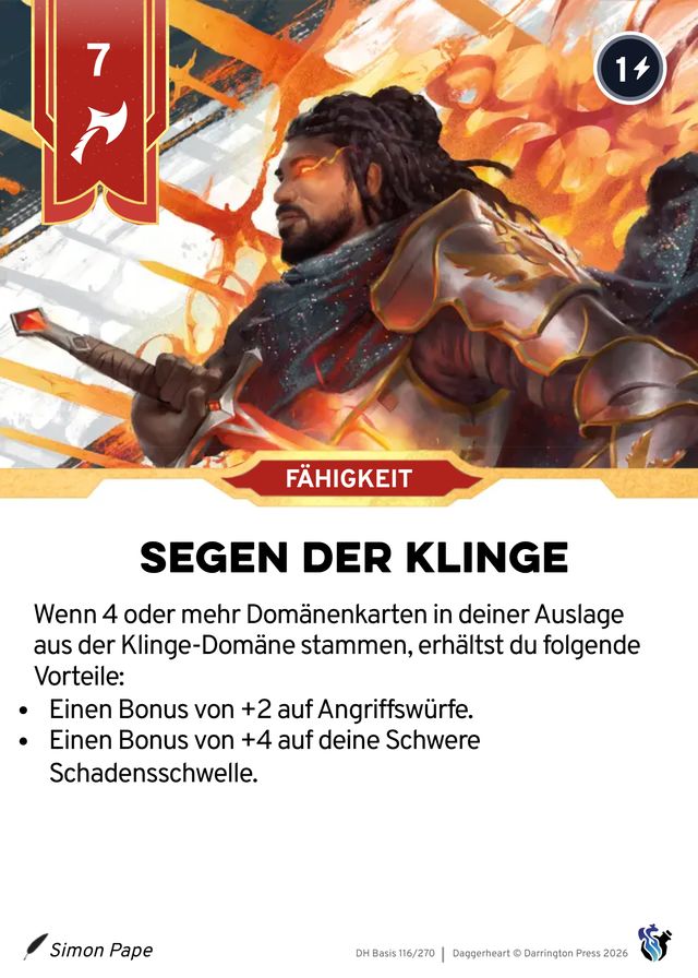 Karte Segen der Klinge