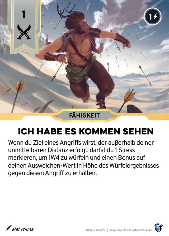 Karte Ich habe es kommen sehen
