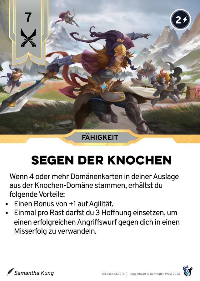 Karte Segen der Knochen