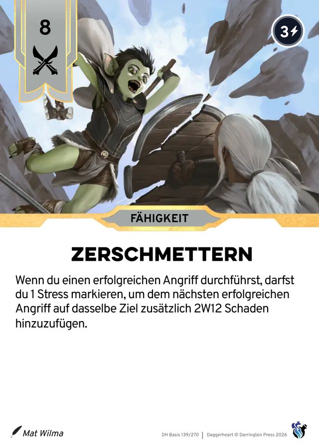Karte Zerschmettern