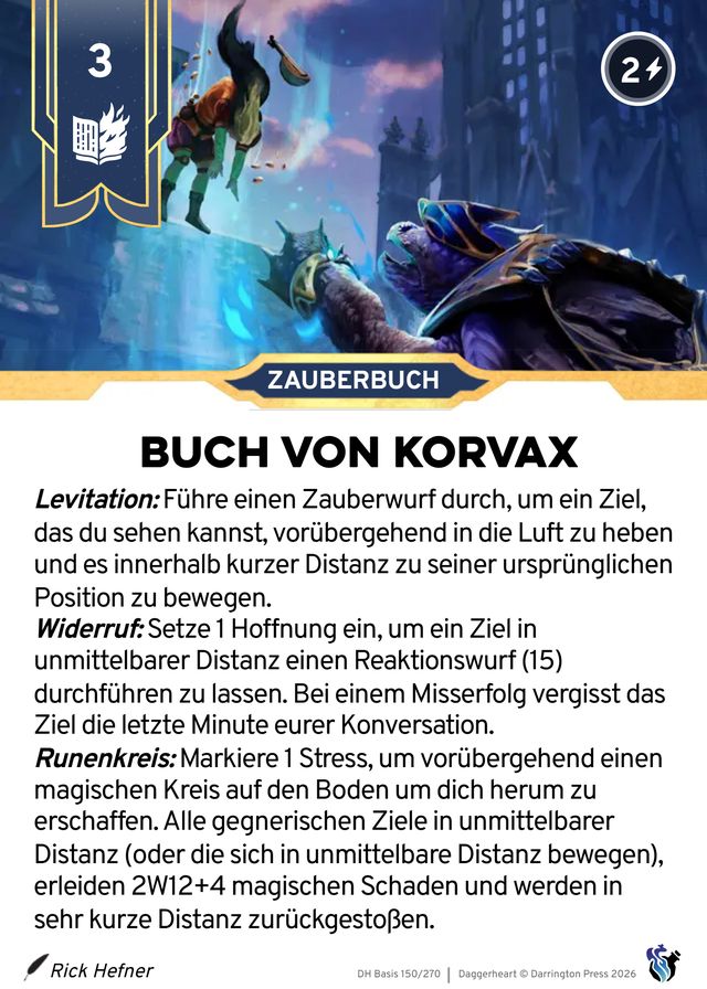 Karte Buch von Korvax