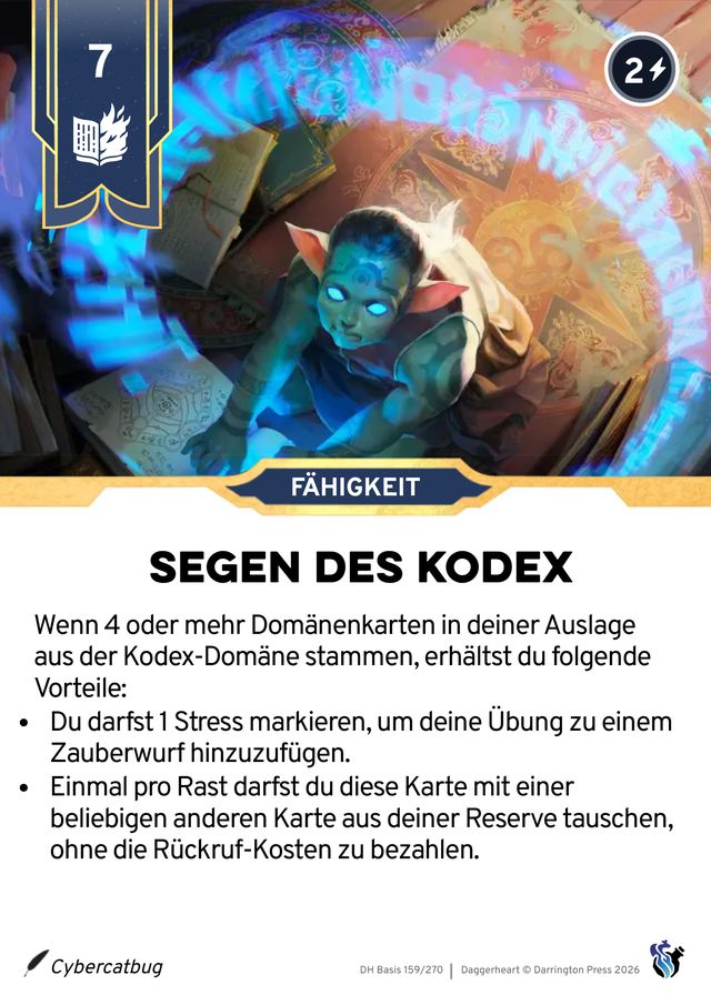 Karte Segen des Kodex