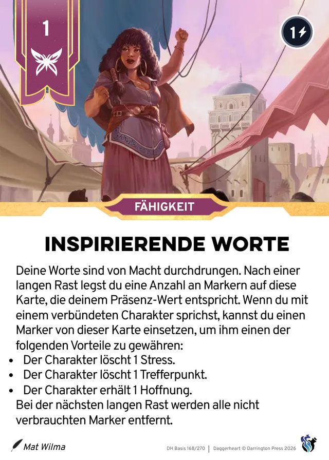 Karte Inspirierende Worte