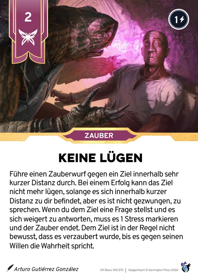 Karte Keine Lügen