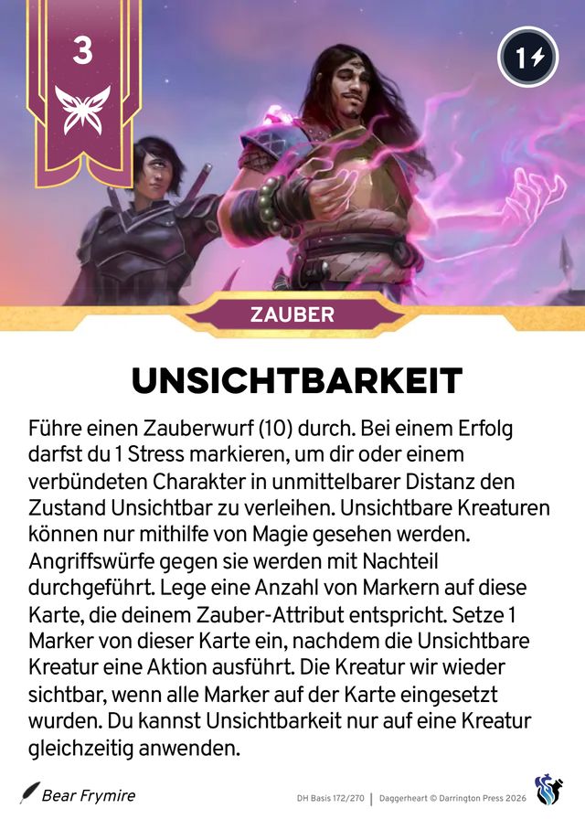 Karte Unsichtbarkeit