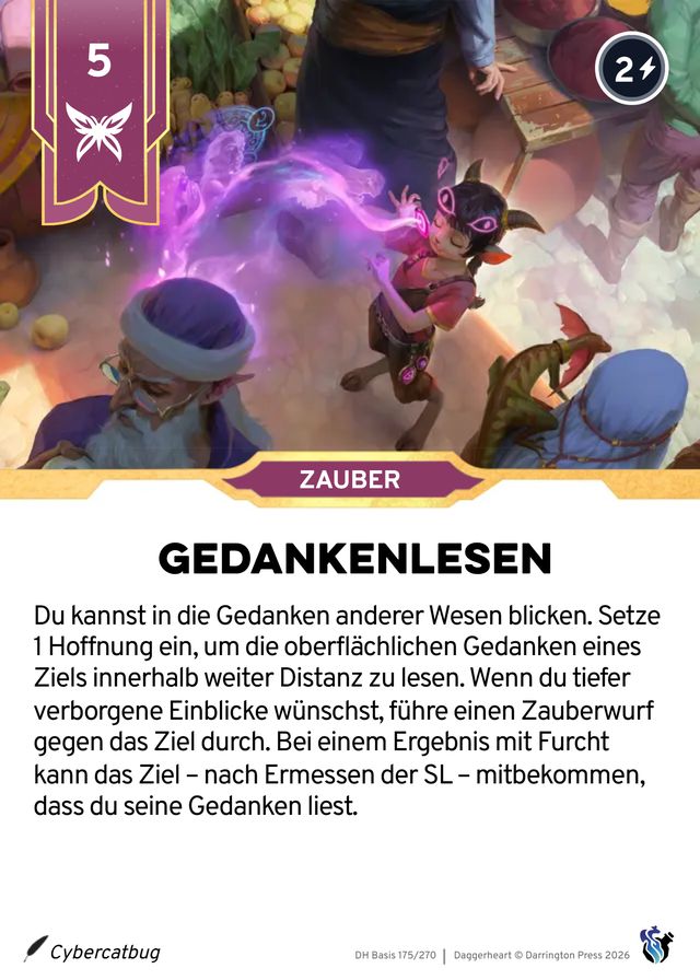 Karte Gedankenlesen
