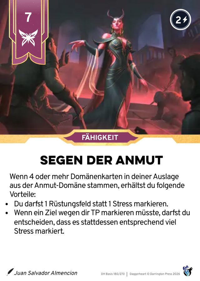 Karte Segen der Anmut