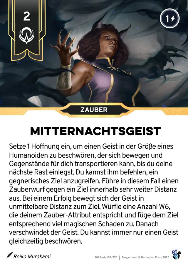 Karte Mitternachtsgeist