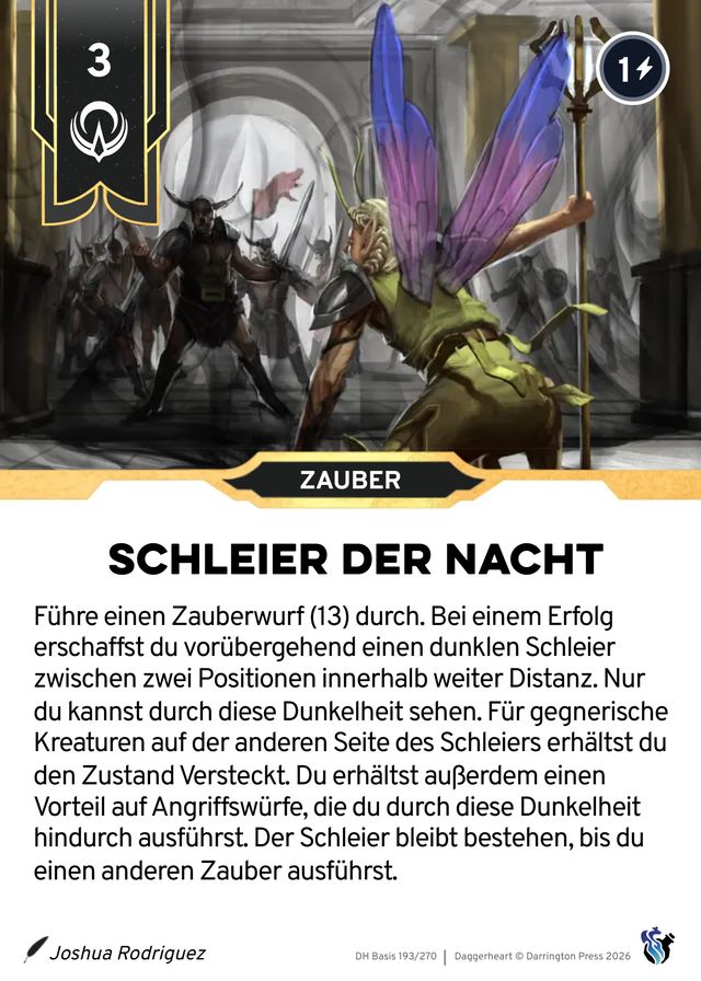 Karte Schleier der Nacht