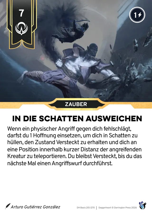 Karte In die Schatten ausweichen