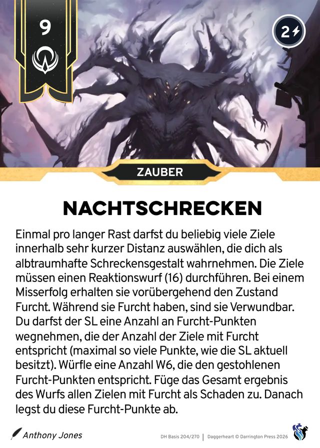 Karte Nachtschrecken