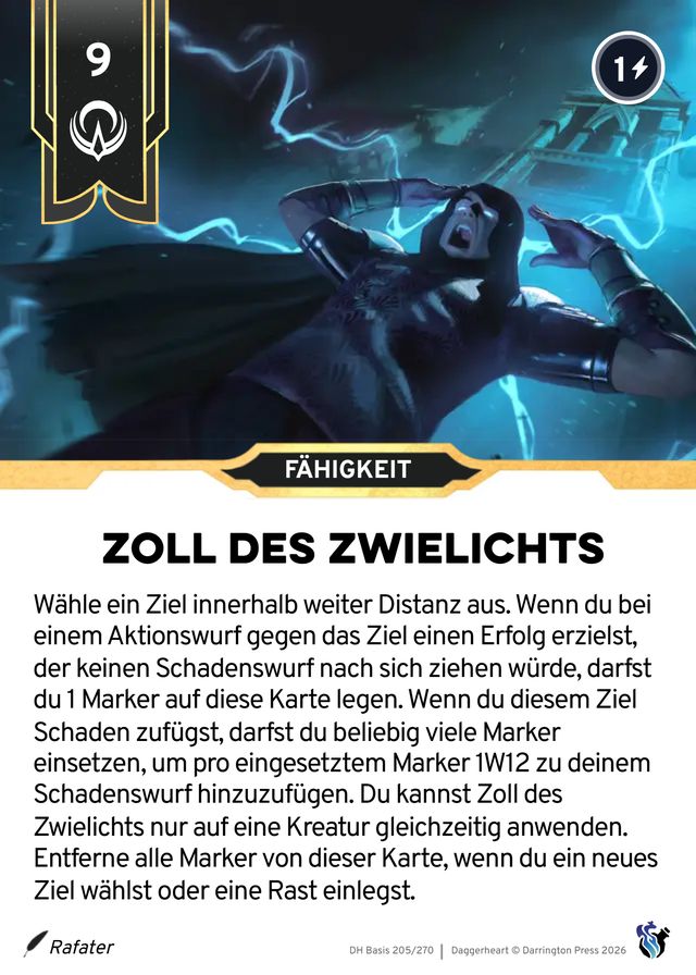 Karte Zoll des Zwielichts