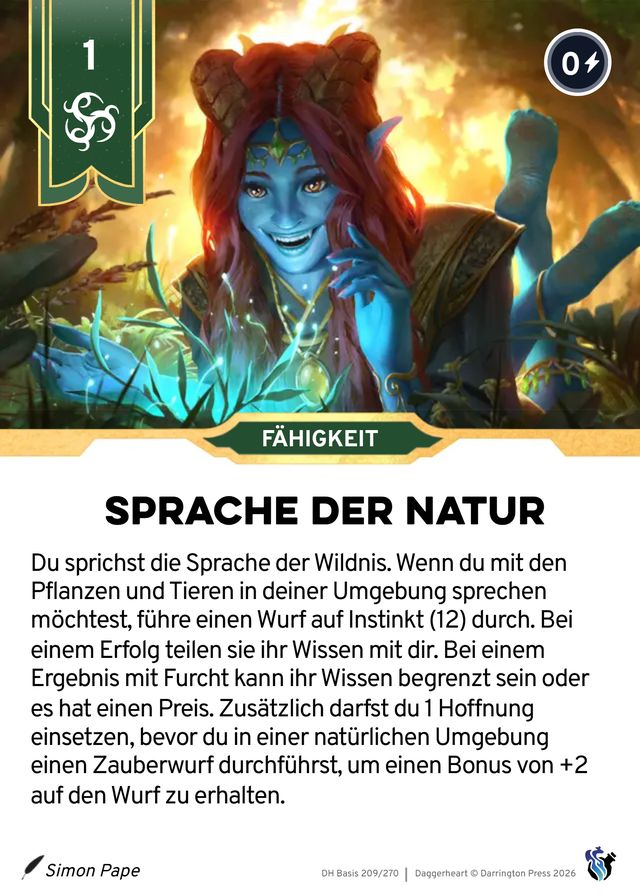 Karte Sprache der Natur