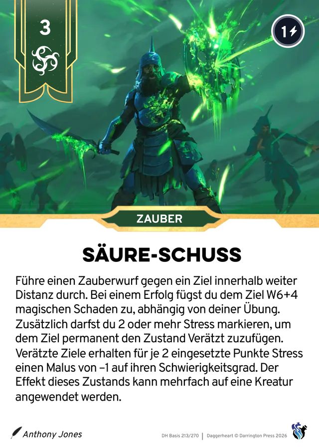 Karte Säure-Schuss