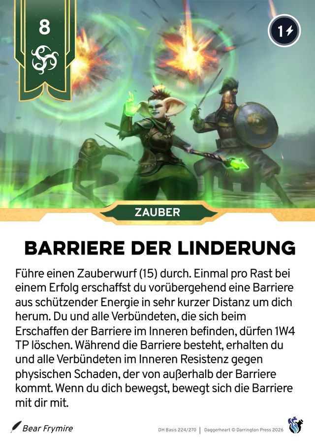 Karte Barriere der Linderung