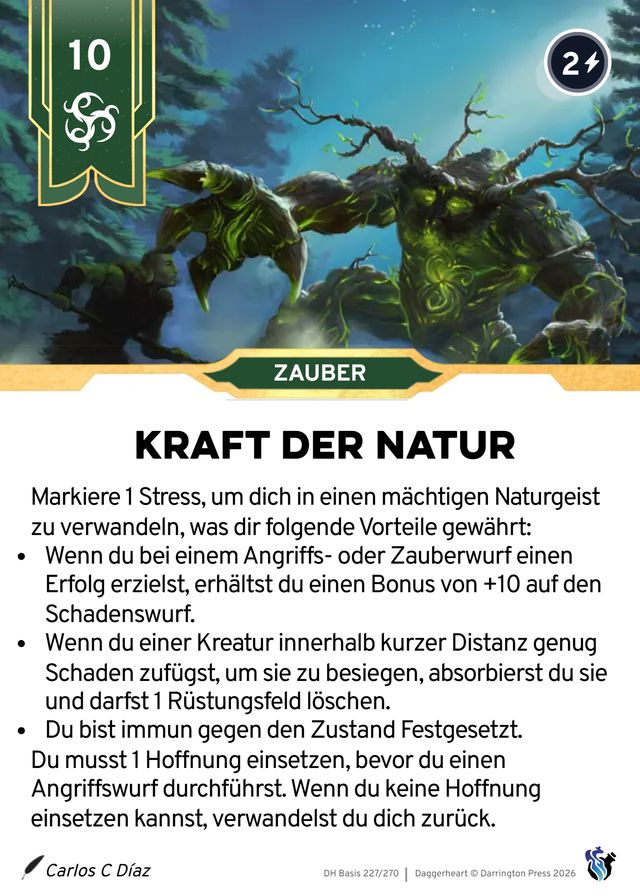 Karte Kraft der Natur
