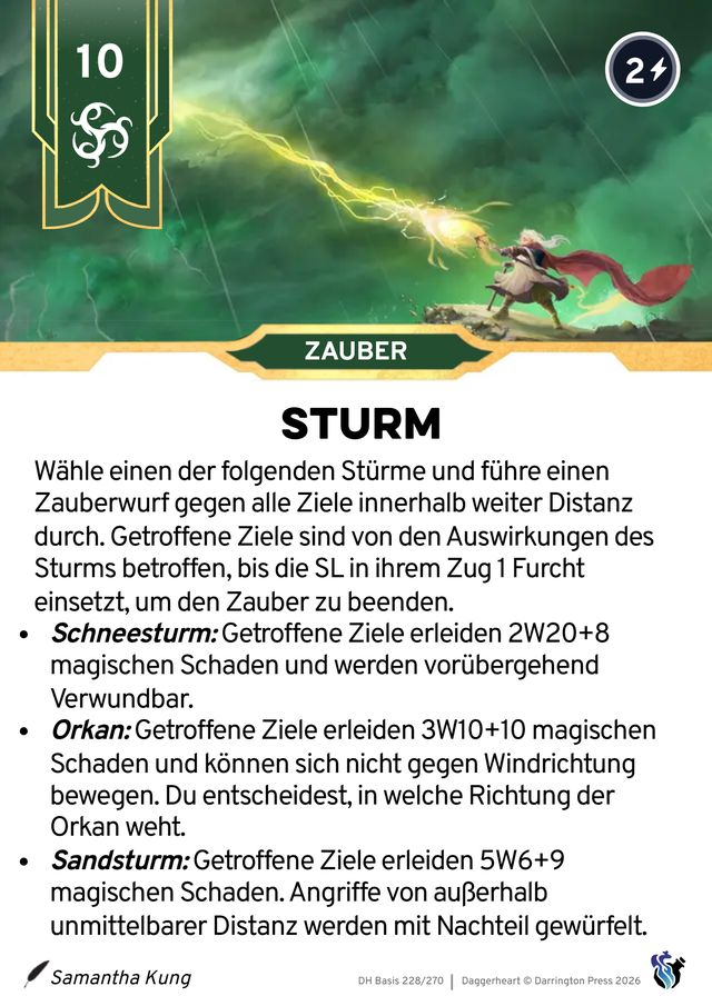 Karte Sturm