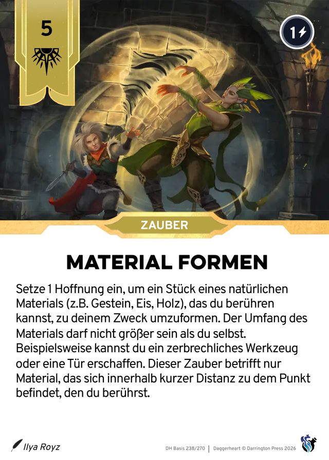 Karte Material formen