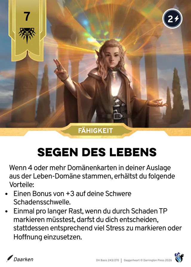 Karte Segen des Lebens