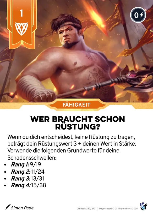 Karte Wer braucht schon Rüstung?