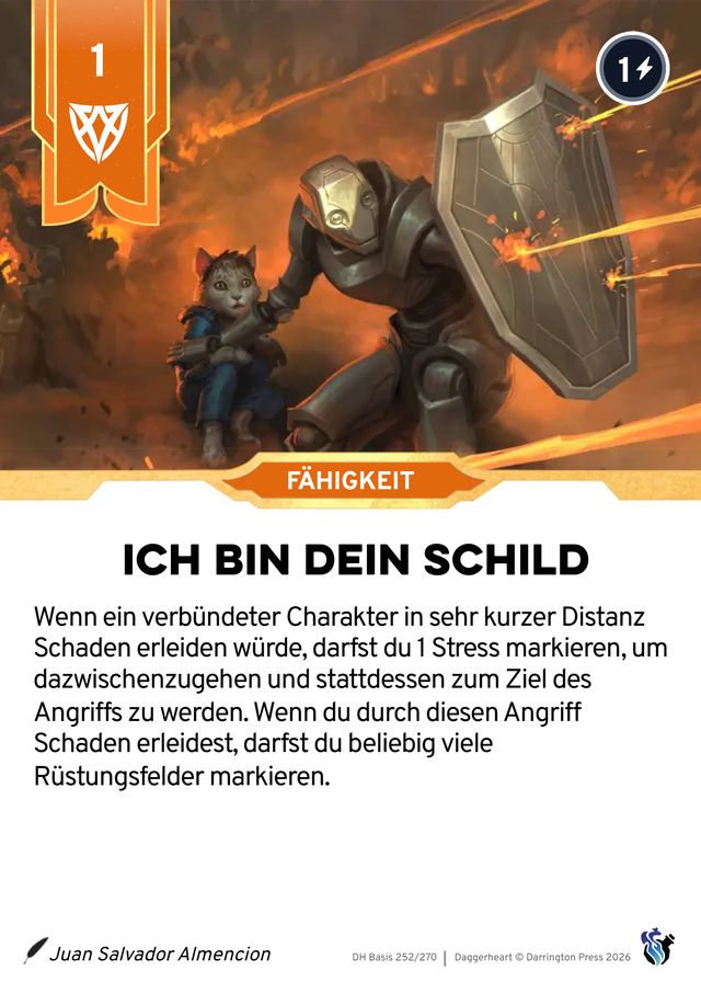 Karte Ich bin dein Schild