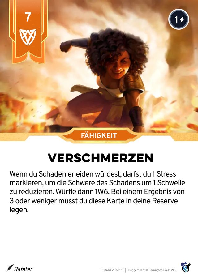 Karte Verschmerzen