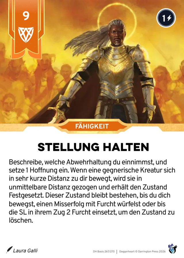 Karte Stellung halten